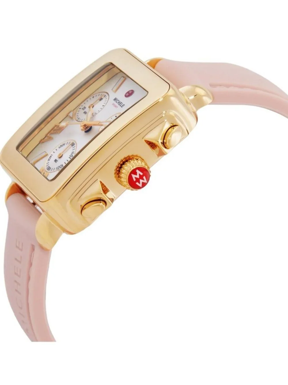 NWT Michele Deco Sport Chronograph Quartz Silver Dial Ladies Watch